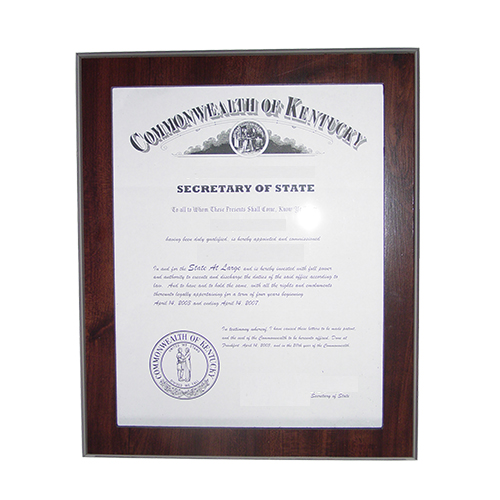 Missouri Notary Commission Frame Fits 11 x 8.5 x inch Certificate